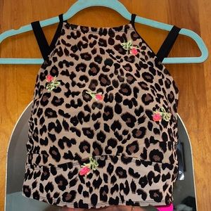 Torrid Betsey Johnson Cheetah Print Two Piece Bathing Suit Set NWT